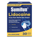 Patch Sumifun Genou – lidocaïne 4% pour soulagement ciblé et rapide.