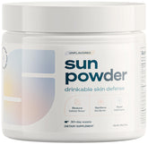 Sun Powder: bouteille et emballage, pratique pour votre routine quotidienne.