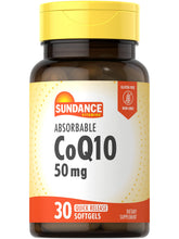 Sundance CoQ10 50 mg gélules molles pour énergie naturelle au quotidien.