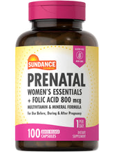 Sundance Prenatal Multivitamine: bouteille de suppléments quotidiens pour un soutien nutritionnel pendant la grossesse.