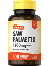 Sundance Saw Palmetto 1200mg — bouteille pratique pour consommation quotidienne