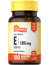 Sundance Vitamine E : bouteille à libération rapide pour un apport quotidien pratique.