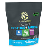 Sunwarrior poudre creatine monohydrate taurine, poudre neutre idéale pour la récupération et l'endurance.