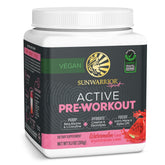 Sunwarrior Pre Workout favorise la pompe et l'hydratation pendant l'entraînement.