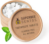 SuperBee Dentos tablettes dentaires menthe, haleine fraîche et pratique.