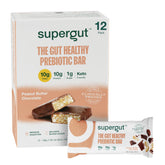 Barre Supergut prébiotique au beurre de cacahuète et chocolat, soutien potentiel à la satiété.