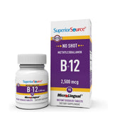 Tablette microlinguale Superior Source B12 se dissout rapidement sous la langue.