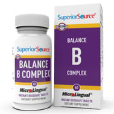 Superior Source Balance B Complex, bouteille avec dissolution rapide.