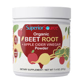 Superior Source poudre betterave-pomme-cidre — flacon et énergie naturelle potentielle