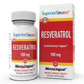 Superior Source Resveratrol 100 mg — bouteille, soutien antioxydant pour le quotidien