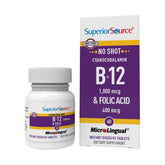 Tablettes sublinguales Superior Source dissolution rapide pour une absorption efficace.