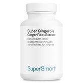 Bouteille Supersmart Super Gingerols, concentré puissant pour usage quotidien.