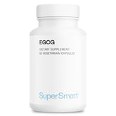 Supersmart EGCG bouteille montrant l'extrait de thé vert 70 % EGCG, potentiel antioxydant.