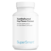 Supersmart Xanthohumol – bouteille de 90 gélules végétariennes, pratique et prête à l'emploi.