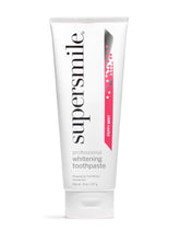 Supersmile dentifrice sans fluorure, tube visible, routine bucco-dentaire rafraîchissante