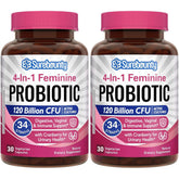 Surebounty Probiotiques pour femmes — bouteille montrant la dose quotidienne pour soutenir la flore intime.