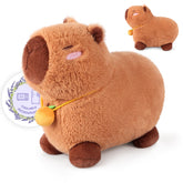SuzziPals Capybara orange avec un visage doux pour des câlins réconfortants.