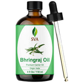 SVA Bhringraj huile bouteille pipette, application précise sur cuir chevelu.