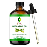 Huile essentielle SVA Citronella en bouteille 4oz prête à diffuser pour une ambiance fraîche.