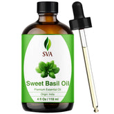 SVA Basilic Doux – bouteille avec pipette prête à diffuser aromatiquement.