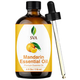 SVA Mandarin huile essentielle, bouteille compte-gouttes: dosage précis pour diffusion sécurisée.