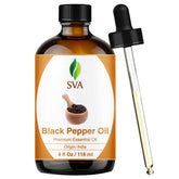 SVA ORGANICS huile essentielle poivre noir – bouteille 4oz prête pour diffusion aromatique