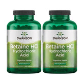 Swanson Acide chlorhydrique pepsine, bouteille 2-pack, soutien potentiel à la digestion des protéines