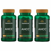 Swanson AHCC – bouteille et capsules végétales, soutien immunitaire potentiel.