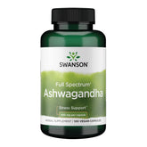 Swanson Ashwagandha Poudre – bouteille, soutien au stress et énergie naturelle.