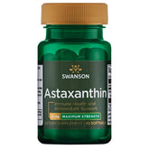 Swanson Astaxanthine 12 mg – Bouteille montrant le flacon, soutien antioxydant potentiel.