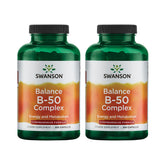 Swanson B-50 Complexe B bouteille de capsules, soutien potentiel à l'énergie et au système nerveux