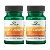 Swanson Beta-Carotene dans une bouteille, soutien potentiel à la vision et à la protection antioxydante.