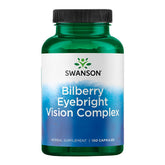 Swanson Bilberry Eyebright Vision Complex : bouteille, soutien potentiel de la vue au quotidien.