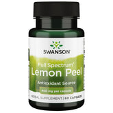 Swanson : bouteille de capsules zeste citron 400 mg, source d'antioxydants potentiels.