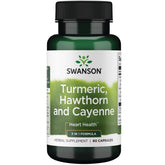 Swanson Curcuma Spectre Complet Aubepine Cayenne : bouteille de 60 capsules pour le bien-être quotidien