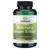 Swanson Butcher's Broom capsules visibles en flacon, soutien possible au tonus vasculaire et à la circulation