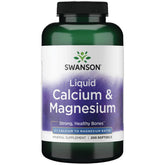 Swanson Calcium et Magnésium Softgel en bouteille, soutien potentiel des os et du cœur.