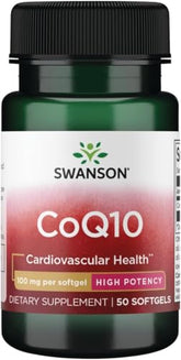 Swanson CoQ10 100 mg – bouteille de 50 gelules, énergie potentielle