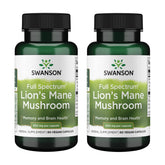 Swanson Crinière de Lion, bouteille montrant gélules 500 mg pour potentiel cognitif