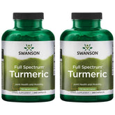Swanson Curcuma Full Spectrum – bouteille et étiquette, soutient les articulations et la digestion.