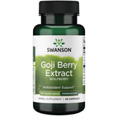 Swanson Extrait baie de goji 500 mg, flacon gélules pour la vitalité quotidienne