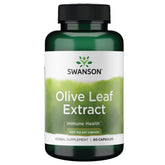 Swanson Extrait feuille d'olive, bouteille avec oléuropéine 20 %; potentiel antioxydant.