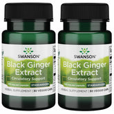 Swanson Extrait Gingembre Noir, bouteille 100 mg, soutien quotidien à la circulation.