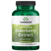 Swanson Extrait de sureau noir 575 mg — bouteille, soutien possible au système immunitaire