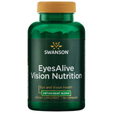 Gélules Swanson EyesAlive en bouteille 120 capsules, soutien potentiel à la vision.
