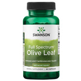Swanson feuille d'olivier spectre complet 400 mg gélules soutient les défenses naturelles.