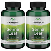 Swanson Senna feuille – bouteille affichant les 100 capsules et soutien potentiel du transit