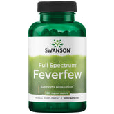 Swanson Feverfew 380 mg, bouteille élégante pour le bien-être quotidien.