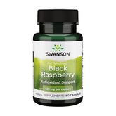 Swanson Framboise Noire — flacon dosage, soutien bien-être général via flavonoïdes et vitamine C.