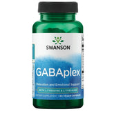 Swanson Gabaplex – bouteille de gélules, soutien potentiel au bien-être physique et émotionnel.